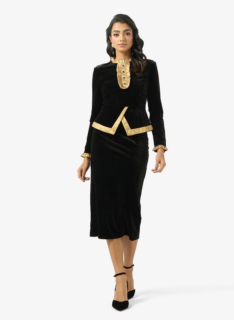 Khizana Blazer & Column Skirt Set - Image 1
